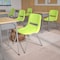 Flash Furniture Green Shell Stack Chair, PK5 5-RUT-EO1-GN-GG - alternate 1